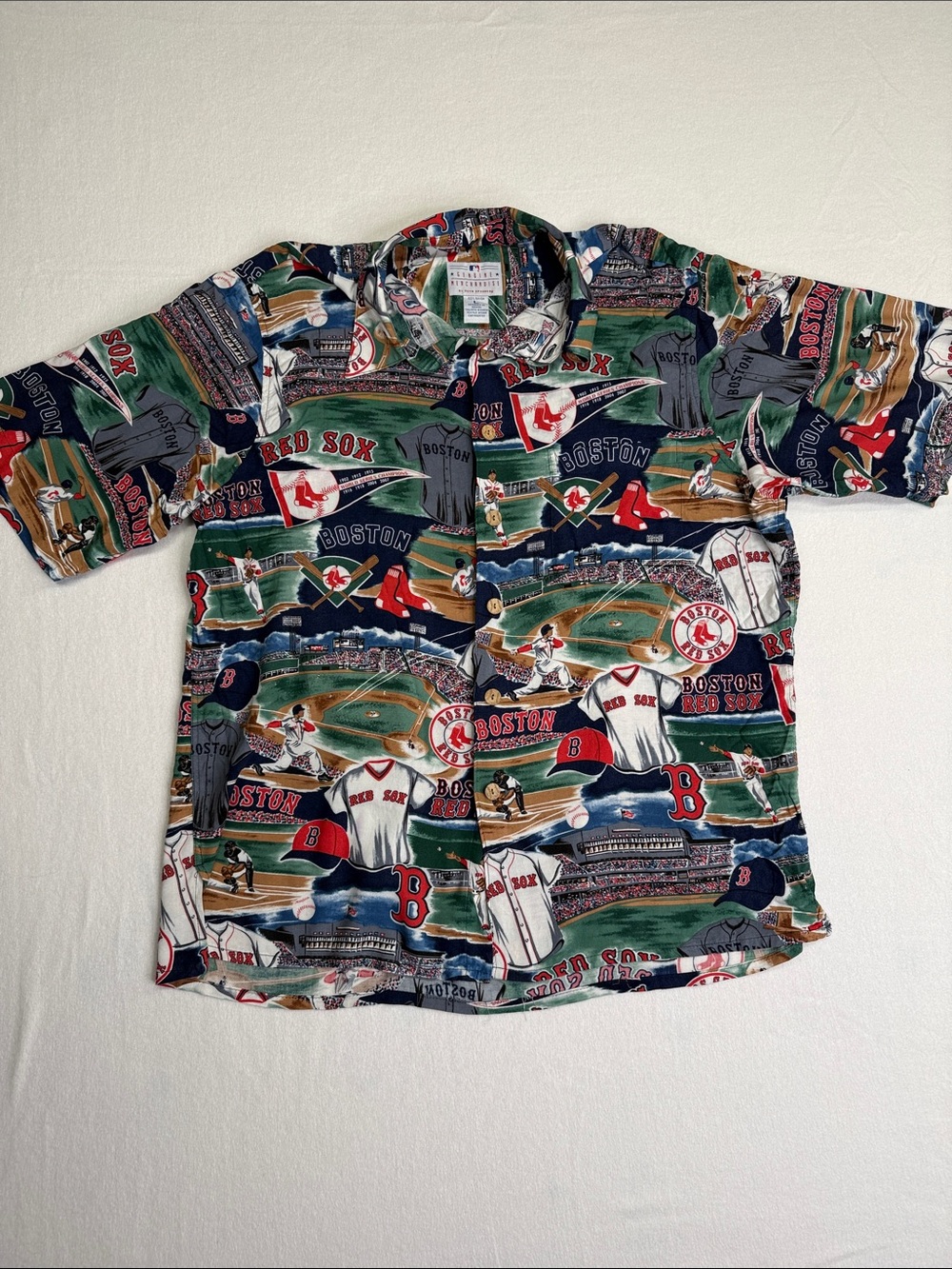Reyn Spooner Boston Red Sox Multi-Color Baseball Print Button-Down Shirt.